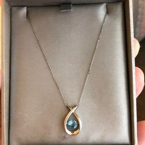 Zales necklace Blue Topaz